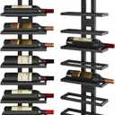 IBUYKE Wall Mounted Wine Rack 12 Bottle,Metal Wine Bottle Holder for Wine Bottles, Liquor, Champagne,DIY Wall Wine Rack for Home Bar Storage and Display,Black,UTMJ909B