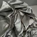 Homiest Dark Grey Satin Fitted Sheet Queen Size, Deep Pocket, Luxury & Ultra Soft Bedding