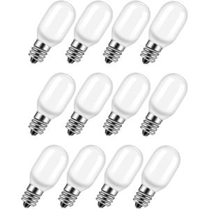 12PCS Christmas Village Replacement Light Bulbs-T20 Replacement Led Light Bulb,E12 Candelabra Base 0.7W 120V LED for Village Houses,Christmas Tree,Dept 56,Halloween Pumpkin Decor Accessories