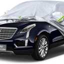 Koukou 6 Layers Car Cover Custom Fit Cadillac XT5 from 2016 to 2025, Waterproof All Weather for Automobiles, Sun Rain Dust Snow Protection. (Silver)