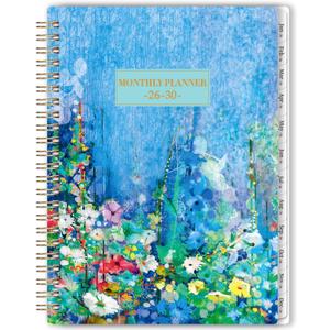 2026-2030 Monthly Planner - JAN 2026 - DEC 2030, 8.5" x 6.4", 5 Year Monthly Calendar 2026-2030, 60-Month Planner with Tabs, Inner Pocket, Golden Stamping