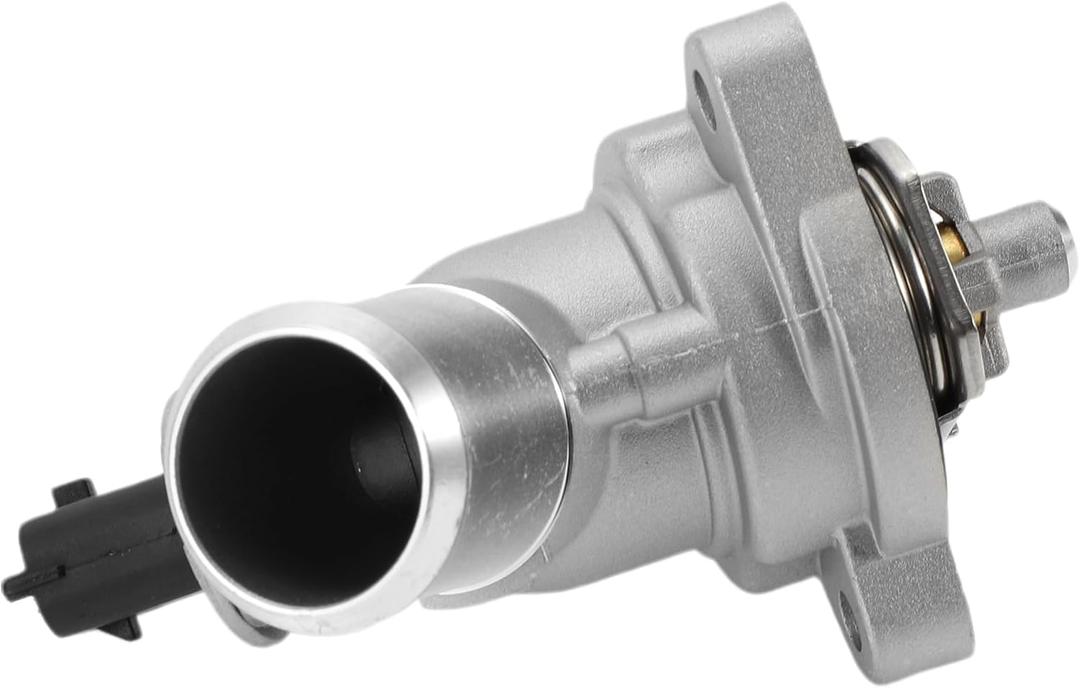 Car Thermostat Inner Engine Coolant Thermostat Housing Assembly No.96988257 for Chevy Cruze 1.8L 2011-2016 Aluminum Alloy Silver Tone Durable