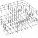 UPGRADED 808602302 Dishwasher Lower Rack Replacement Compatible with Kenmore Frigidaire Dishwashers Rack 5304535768 Frigidaire Lower Dishrack Assembly With 154174501 Dishwasher Wheels Lower Racks Part