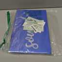 Addblu 5 Senses Gift Bags for Him with Labels Tissue Paper And Handles, 12.6"X8.7"X4" Includes Birthday Decoration Banner, Balloons, Rose Petals & Cards for Him or Her, Husband or Boyfriend (Blue with silver lettering)