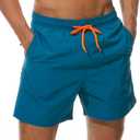 SILKWORLD Men's Swim Trunks Quick Dry Beach Shorts with Pockets L