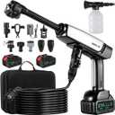 Max PSI 3.0 GPM Battery with Multi-3 Level Adjustment, 6-in-1 Nozzle & Foam Cannon, 26 ft Hose for Car & Home
