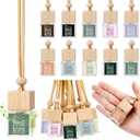 20 Pcs Employee Appreciation Gift Bulk 8ml Car Air Freshener Diffuser Hanging Car Empty Glass Oil Diffuser Christmas Thank You Gifts for Coworker Social Worker