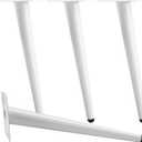 6 Inch / 15cm Metal Furniture Legs, Heavy Duty Tapered Table Sofa Legs Couch Feet with Screws,Modern Furniture Replacements Feet for DIY Cabinet Cupboard Nightstand TV Bench Stand 4 Pieces, White-oblique