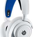 SteelSeries Arctis Nova 7P Wireless Multi-Platform Gaming Headset  Neodymium Magnetic Drivers  2.4GHz + Bluetooth  38Hr USB-C Battery  Gen2 AI Mic  PlayStation, PC, Switch, VR, Mobile - White