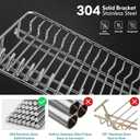 Large 304 Stainless Steel Dish Drainer Drying Rack with Drainboard, 18.1"W*13.4"D*16.5"H