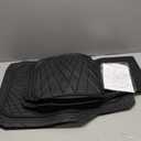 CAR PASS Heavy Duty Rubber Car Floor Mats, Waterproof Universal Trim-to-Fit Car Mats All Weather Floor Mats for SUV Truck Sedan, Premium Auto Floor Mats Full Set 3 Piece Anti-Slip, Solid Pure Black