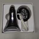 Dopsikn 7 Color Light Therapy Facial Massager with Adjustable Vibration and Thermals for Wrinkles, Double Chin, Red Light Skin Care Tool with Base, Black