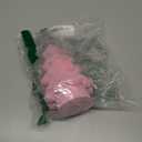 Christmas Soap Dispenser, Pink Flocking Effect Resin Hand Dish Soap Dispenser, Refillable Leak-Proof Decorative Pump Bottle for Bathroom Kitchen Holiday Decor Gift (Pink)