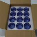 SUPMIND 24 Pcs Ribbed Votive Candle Holders, Dark Blue Glass Holders Bulk for Table Centerpiece, Tealight Holders Glass for Wedding Shower, Party and Home Decor