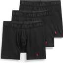 Ralph Lauren Men's 4d Flex Cotton Modal Stretch Boxer Briefs 3-Pack (Size Medium, 3 Polo Black)