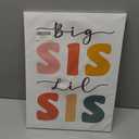 EVXID Nursery Big Sis Lil Sis Canvas Poster Painting Kids Room Wall Art, Sisters Twins Print Picture Artwork Framed Ready to Hang for Kids Play Room Wall Decor 12 x 15 inch