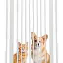 Lumizone Extra Tall Cat Gate 55.12" High Pressure Mounted Extra Wide 2025 New (17 Sizes) 1.37" Gap No Drilling Auto-Close One-Handed Operation Tall Pet Gate for Dogs(White, 26.18"-29.91"/66.5-75.5cm)