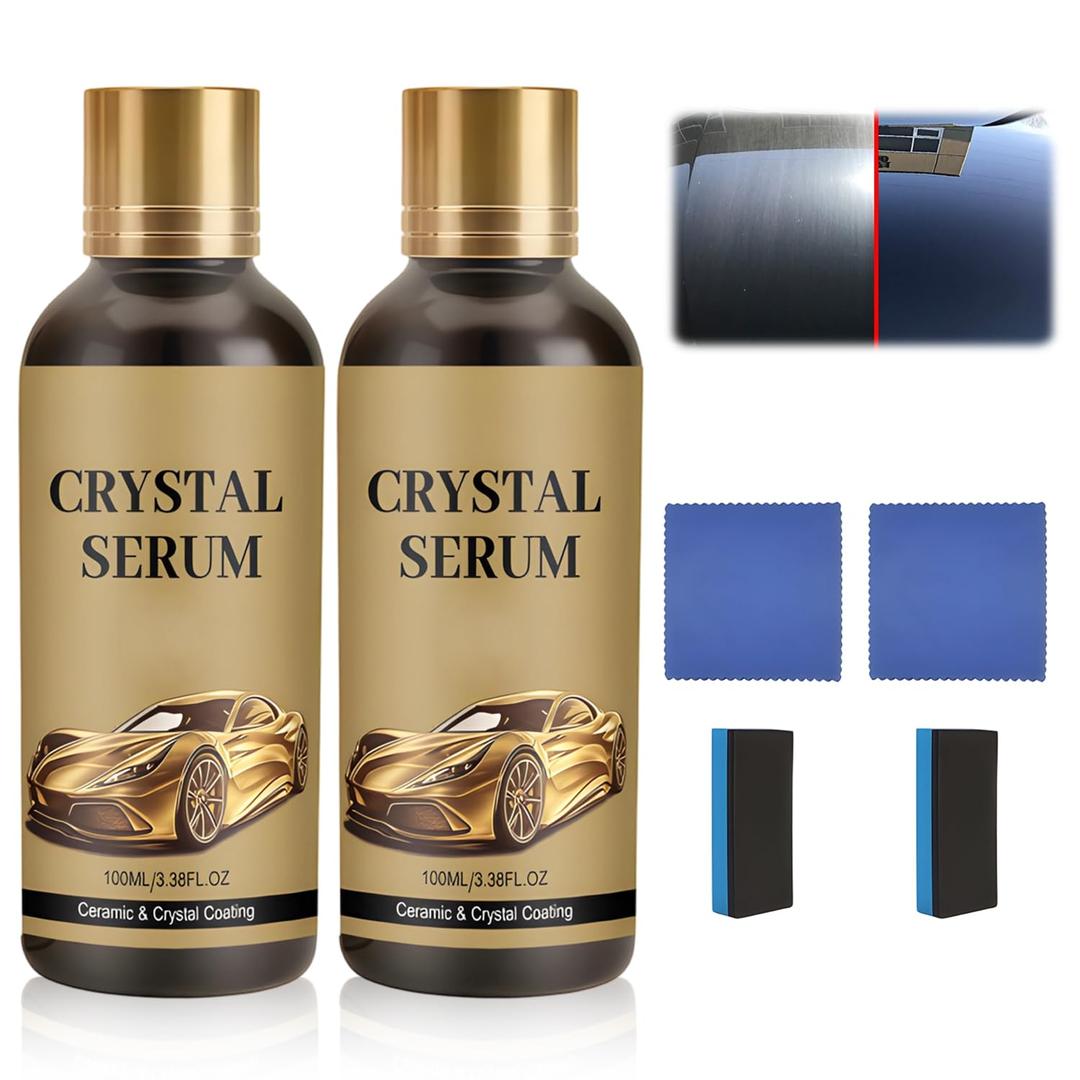 2Pcs PTZ Crystal Serum, Advanced Graphene Ceramic Coating for Cars, Ceramic Car Coating Kit, Long-Lasting Shine & Easy Maintenance