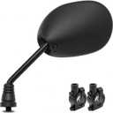 OEM Style Motorcycle Mirrors, Universal 10mm Rear View Mirror with Adapter, Side Mirrors for Street Bike Moped ATV Snowmobile and Scooter