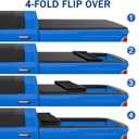 DICMIC Soft Quad-Fold Truck Bed Tonneau Cover Compatible with 2014-2018 Chevy Silverado GMC Sierra 6.5FT Not for CarbonPro Bed