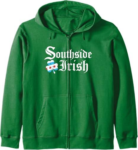 South Side Irish Chicago Southside Funny St Patricks Day Pullover Hoodie, Size Medium