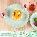 Newtay 100 Pcs Scalloped Paper Plates and Napkins Set Include 50 Pcs 9.5 Inch Large Scalloped Plates 50 Disposable Napkins 5 x 5 Inch for Birthday Dinner Wedding Picnic Party Supplies (Sage Green)