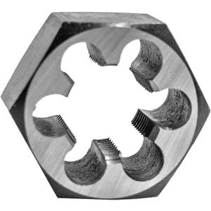 Century Drill & Tool, 98219, 1-8 NC, Hex Die, Precision Cut External Threads, High Carbon Alloy Steel