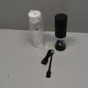 Electric Salt and Pepper Grinder Set, Rechargeable Automatic Pepper Mill Grinder with LED Light Gifts for Women, Adjustable Coarseness shakers, One-Hand Operation for Kitchen Essentials (Rechargeable-Upgrade Black/White 2PC)