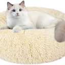 Cat Beds for Indoor Cats, 20 Inch Dog Bed for Small Melium Large Dogs, Washable-Round Pet Bed for Puppy and Kitten with Slip-Resistant Bottom