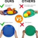 WELLIFE 10 Inch Royal Blue Plastic Plates 50 Count Disposable Plate for Party, Large Big Plates for Dinner Party Supplies Birthday Camping BBQ