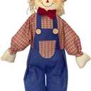 33'' Standing Scarecrow, Backyard Expressions Fall Decor Stuffed Legs Arms Scarecrows for Thanksgiving 85cm Boy Scarecrow