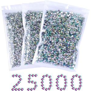 Bedazzling kit, 25000PCS Flatback Rhinestones for Bedazzling, 3mm, 4mm, 5mm
