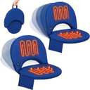 Heated Stadium Seat Cushion for Bleachers with Back Support Extra Portable Foldable Heating Stadium Seats Chair Pad with USB 3 Level Heating Pocket for Outdoor Sport (Navy Blue)