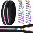 Zeyune #5 Rainbow Zipper Tape by the Yard 10 Yards Rainbow Teeth Nylon Zipper with 20 Pcs Colorful Metal Slider Pulls (10 Styles) for DIY Sewing Tailor Crafts(Classic Style,Black)