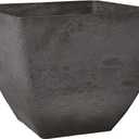 PSW Arcadia Garden Products FB40DC Simplicity Square, 16 x 16 x 13, Dark Charcoal, 16 by 16 by 13-Inches