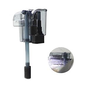 boxtech Aquarium Hang On Filter - Power Waterfall Suspension Oxygen Pump - Submersible Hanging Activated Carbon Biochemical Wall Mounted Fish Tank Filtration Water (8-22 Gal)