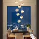 ykolupty 10-Light LED Staircase Modern Glass Globe Pendant Light Gold Chandeliers Large Chandeliers for High Ceilings, Entryway Lighting Fixture Villas and Stairs
