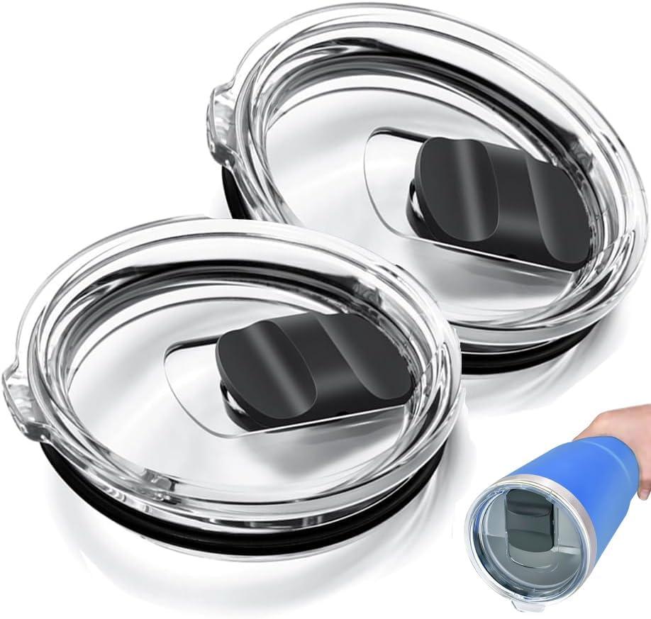 2 Pack 20 oz Tumbler Magnetic Lids for Yeti, Replacement Lid forYeti 20oz Tumbler Lid, fit for 10/24 oz Mug and 10 oz Lowball, Coffee Tumbler