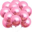 KatchOn, Pink Balloons - 22 Inch, Pack of 12 | Metallic Pink Balloons, Foil Balloon for Pink Party Decorations, Mothers Day Decorations Mothers Day Balloons Bridal Shower, Gender Reveal Birthday Party