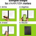 Rocketbook Core Reusable Smart Notebook, Lined Pages For School, Work and Creative Projects, Letter Size 8.5x11, Black - Premium