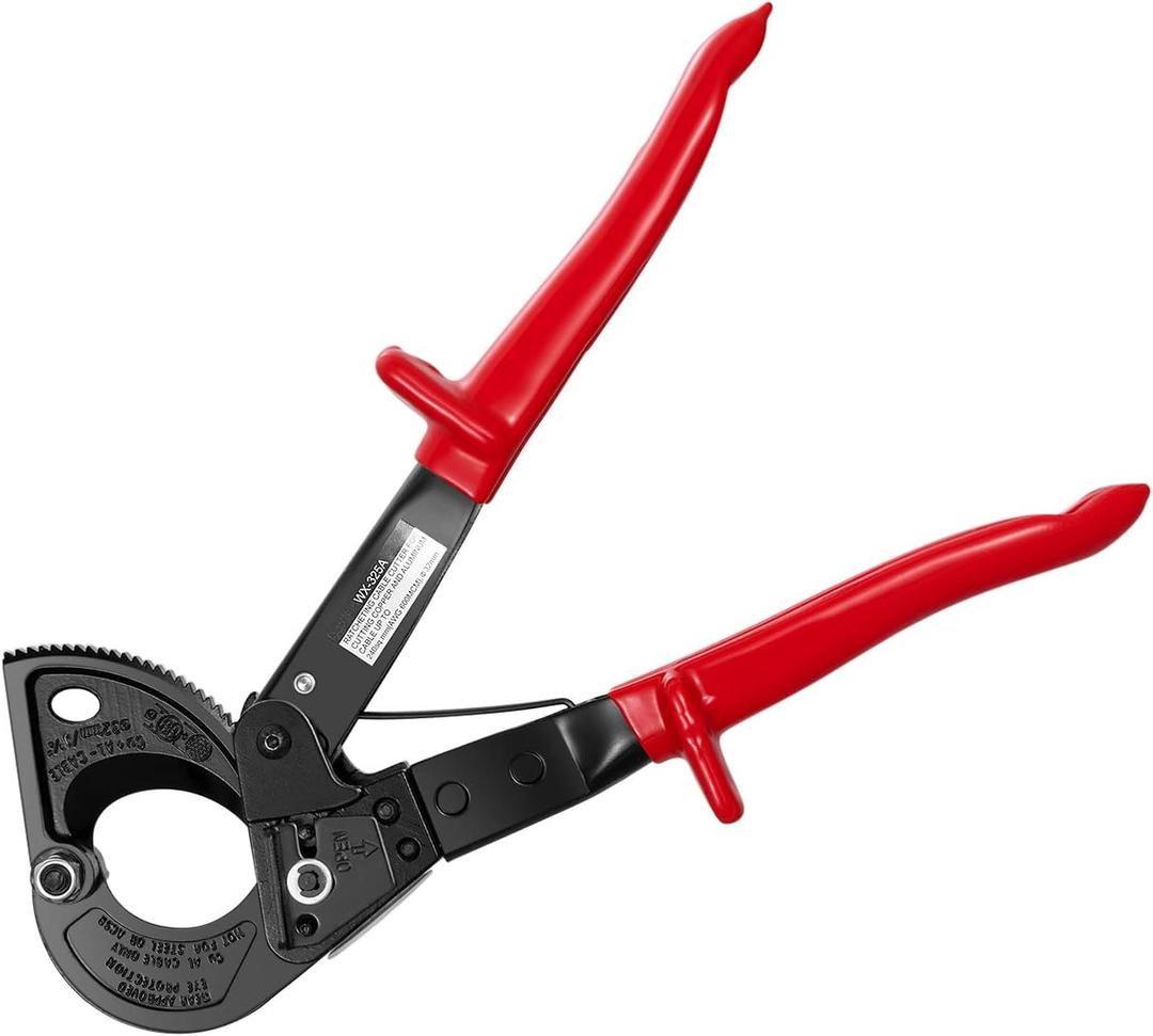 SogYupk Ratchet Cable Wire Cutter,Ratcheting Cable Cutter Hand Tool,Heavy Duty Aluminum Copper Ratchet Wire Cutting For Cutting Electrical Wire Up to 240mm/10.23Inch Cutter Pliers