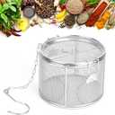 Stainless Steel Tea Ball Strainer, 14 * 10cm Extra Fine Mesh Infuser Basket with Chain and Hook Lid for Brewing Loose Leaf Tea, Spices, Seasonings in Cups Mugs Pots