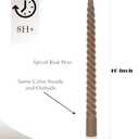 LPUSA Brown Tall Taper Candles Spiral Candle Sticks,Unscented Pastel Candle for Holiday,Wedding and Home Decoration,10inch,6 Pack(E-Gradient Brown)