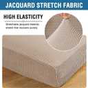 H.VERSAILTEX Super Stretch Individual Seat Cushion Covers Sofa Covers Couch Cushion Covers Slipcover Sets Thick Jacquard Textured Twill Fabric (1 Piece Chair Cushion Cover, Sand)