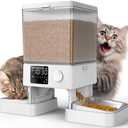 oneisall Automatic Cat Feeder for 2 Cats, 20 Cups/5L Automatic Cat Food Dispenser for Small Pets Indoor, Timed Cat Feeder for Dry Food(White)