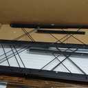 HCHQHS 6 Tier Open Bookcase, Rustic Farmhouse Book Shelves, Industrial Wood and Black Metal Bookshelves, Mid Century Bookcase for Home Office Living Room Bedroom