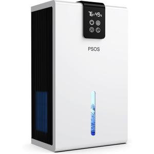 Dehumidifier, Dehumidifiers for Home, 98 OZ Water Tank (1000 sq.ft) Quiet dehumidifiers for Basement Bedroom Bathroom with Auto Shut Off, Humidity monitoring, 7 Colors LED Light(White)
