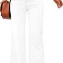 luvamia Wide Leg Jeans for Women High Waist Stretchy Classic Baggy Flare Jeans Denim Pants for Women (Small, Brilliant White)