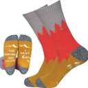 ANOTION Funny Hiking Socks for Men & Women - Moisture Wicking Lightweight Compression Socks,Women Hiking Socks Summer