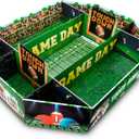 Football Party Decorations: Football Party Favors - Food Tray Set Stadium Snack Display Tray - Game Day Themed Birthday Food Plates Decor